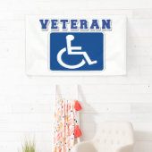 Gehandicapte gehandicapte veteraan spandoek (Insitu)
