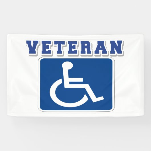Gehandicapte gehandicapte veteraan spandoek (Horizontaal)
