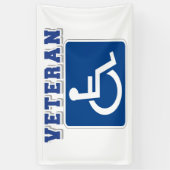 Gehandicapte gehandicapte veteraan spandoek (Verticaal)
