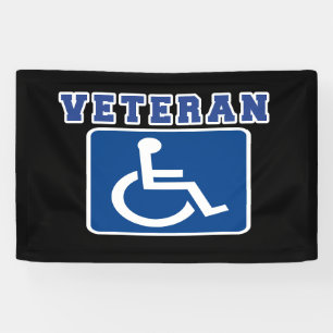 Gehandicapte gehandicapte veteraan spandoek