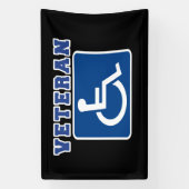 Gehandicapte gehandicapte veteraan spandoek (Verticaal)