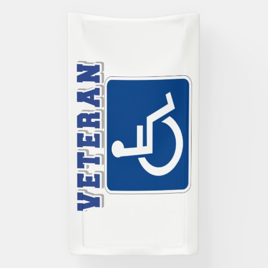 Gehandicapte gehandicapte veteraan spandoek (Verticaal)
