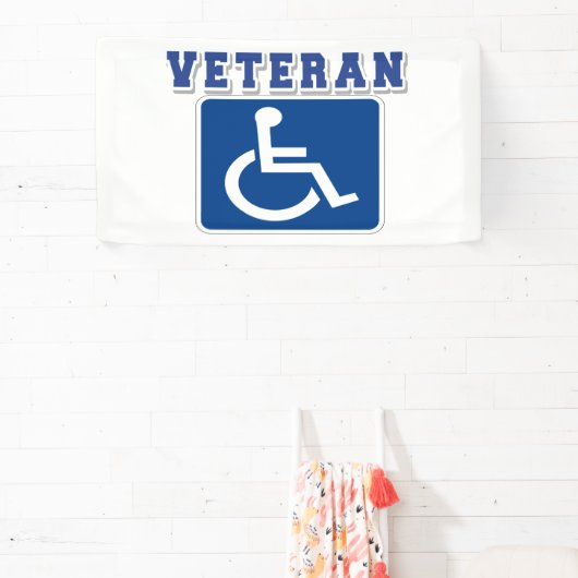 Gehandicapte gehandicapte veteraan spandoek (Insitu)