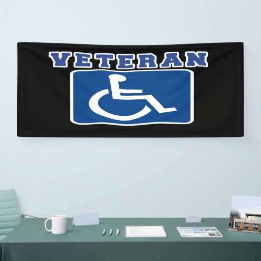 Gehandicapte gehandicapte veteraan spandoek (Beurs)