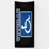Gehandicapte gehandicapte veteraan spandoek (Verticaal)