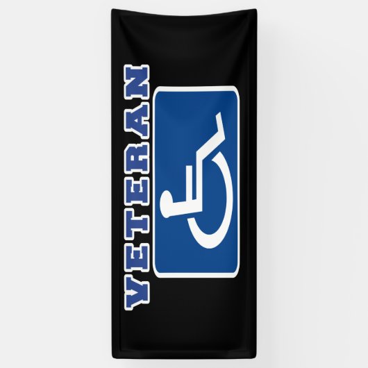 Gehandicapte gehandicapte veteraan spandoek (Verticaal)