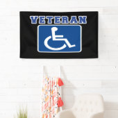 Gehandicapte gehandicapte veteraan spandoek (Insitu)