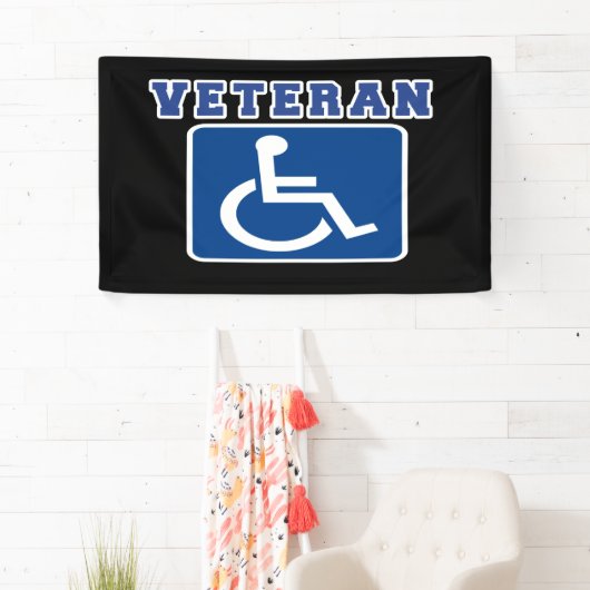 Gehandicapte gehandicapte veteraan spandoek (Insitu)