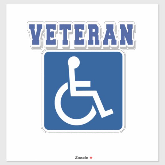 Gehandicapte gehandicapte veteraan sticker (Vel)