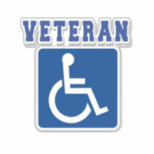 Gehandicapte gehandicapte veteraan sticker (Voorkant)