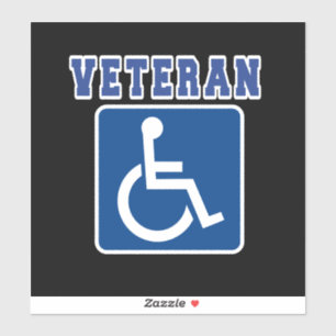 Gehandicapte gehandicapte veteraan sticker