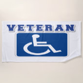 Gehandicapte gehandicapte veteraan strandlaken (Voorkant)