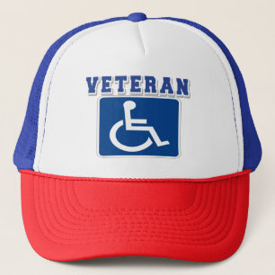 Gehandicapte gehandicapte veteraan trucker pet