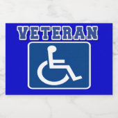 Gehandicapte gehandicapte veteraan voedselcontainer etiket (Enkel label)