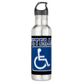 Gehandicapte gehandicapte veteraan waterfles  (Voorkant)