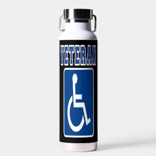 Gehandicapte gehandicapte veteraan waterfles