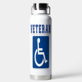 Gehandicapte gehandicapte veteraan waterfles (Achterkant)