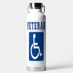 Gehandicapte gehandicapte veteraan waterfles