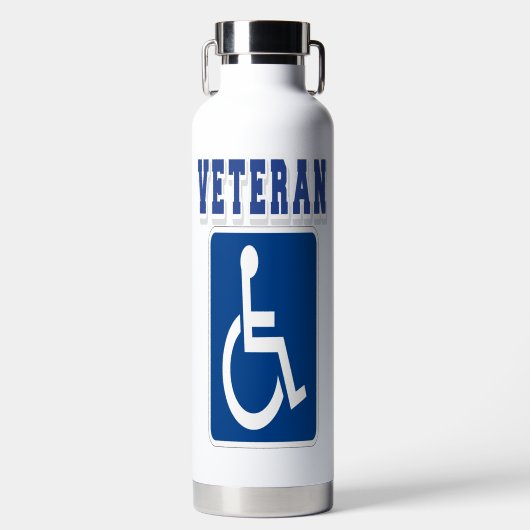 Gehandicapte gehandicapte veteraan waterfles (Voorkant)