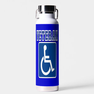 Gehandicapte gehandicapte veteraan waterfles