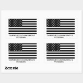 gehandicapte & Gevaarlijke Veteraan Rechthoekige Sticker (Vel)