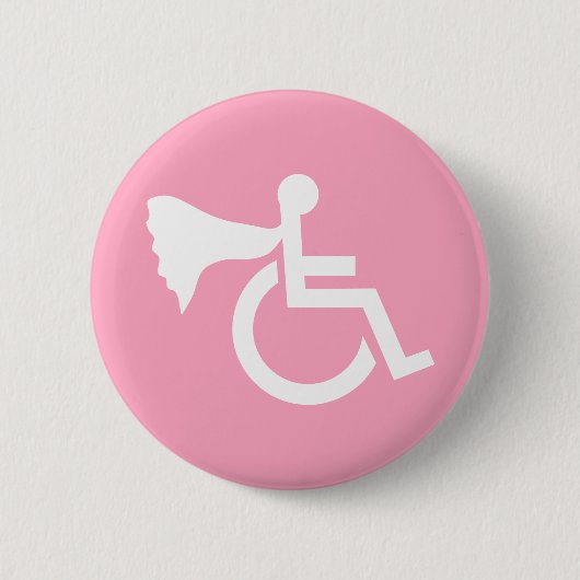 Gehandicapte Held Ronde Button 5,7 Cm (Voorkant)