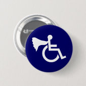 Gehandicapte Held Ronde Button 5,7 Cm (Voorkant /achterkant)