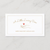 Gehandicapte Homecare Zorgverlener Zenuwhart Handh Visitekaartje (Voorkant)