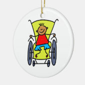 gehandicapte jongen keramisch ornament (Links)