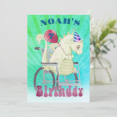 Gehandicapte Jongens Dragon Green Verjaardag Kaart (Staand voorkant)