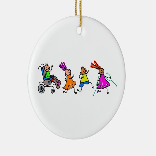 Gehandicapte Kinderen Keramisch Ornament (Rechts)