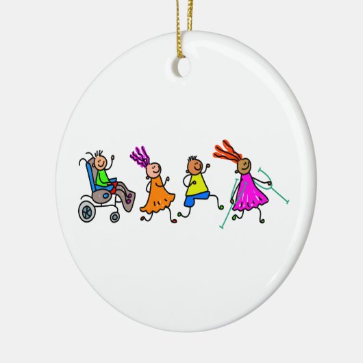 Gehandicapte Kinderen Keramisch Ornament (Links)