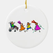 Gehandicapte Kinderen Keramisch Ornament (Achterkant)