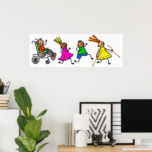 Gehandicapte Kinderen Poster (Thuiskantoor)