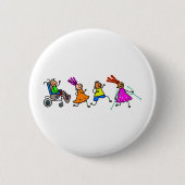 Gehandicapte Kinderen Ronde Button 5,7 Cm (Voorkant)
