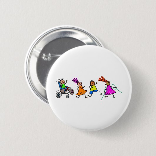 Gehandicapte Kinderen Ronde Button 5,7 Cm (Voorkant /achterkant)