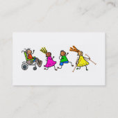 Gehandicapte Kinderen, speciale behoeften Visitekaartje (Achterkant)