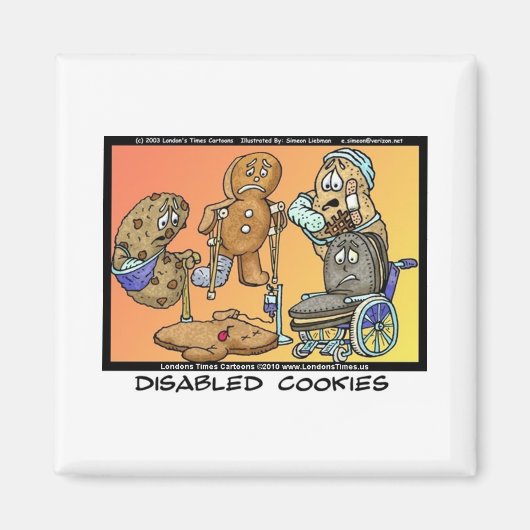 Gehandicapte Koekjes Funny Internet geeft T - shir Magneet (Voorkant)