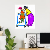 Gehandicapte meid poster (Thuiskantoor)