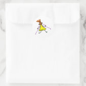 Gehandicapte meid ronde sticker (Tas)