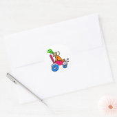 Gehandicapte meid ronde sticker (Envelop)