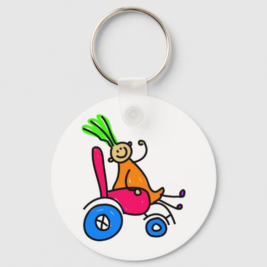 Gehandicapte meid sleutelhanger (Voorkant)