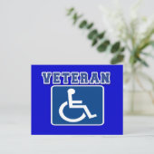 Gehandicapte oorlogsveteraan briefkaart (Staand voorkant)