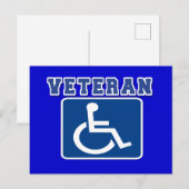 Gehandicapte oorlogsveteraan briefkaart (Voorkant / Achterkant)