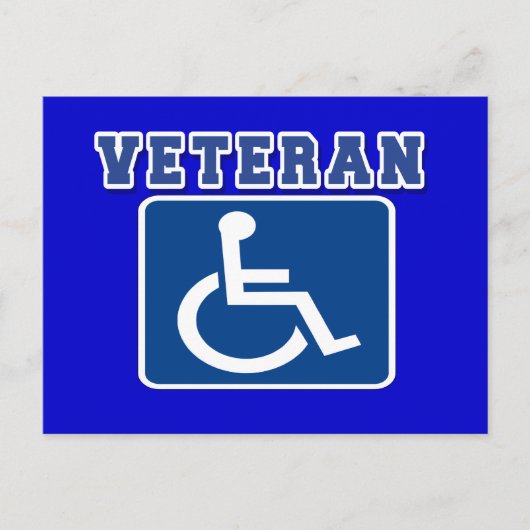 Gehandicapte oorlogsveteraan briefkaart (Voorkant)