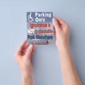 Gehandicapte Parking, Onwetendheid is geen Gehandi Flyer (Hand)