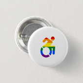 Gehandicapte Pride - Gay Ronde Button 3,2 Cm (Voorkant /achterkant)