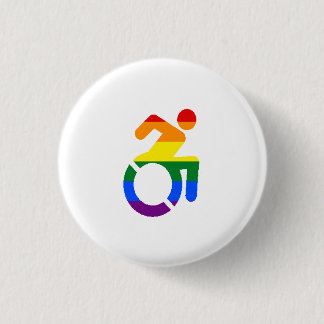 Gehandicapte Pride - Gay Ronde Button 3,2 Cm