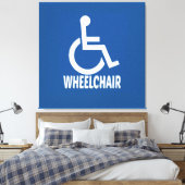 Gehandicapte rolstoel canvas afdruk (Insitu (Slaapkamer))