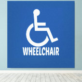 Gehandicapte rolstoel canvas afdruk (Insitu (Houten vloer))